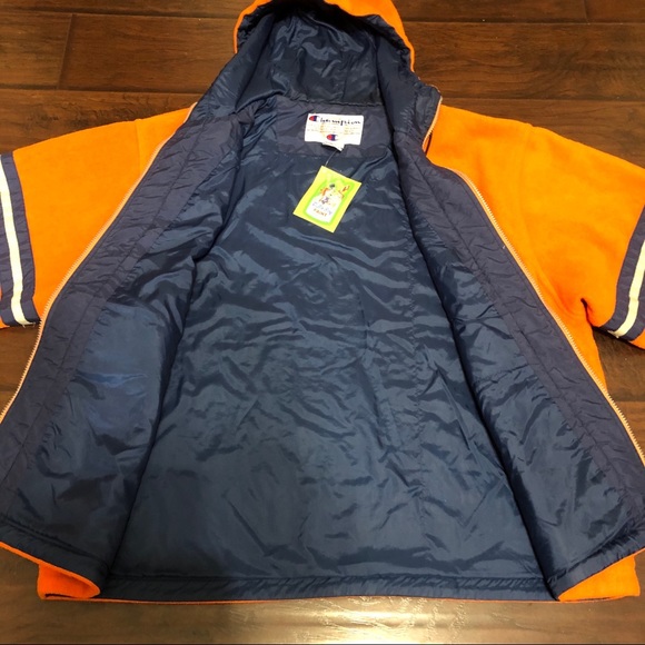 VTG Y2K  Champion NFL Denver Broncos Orange Jacket 3M Reflective Snoop Dogg XL - Picture 3 of 8